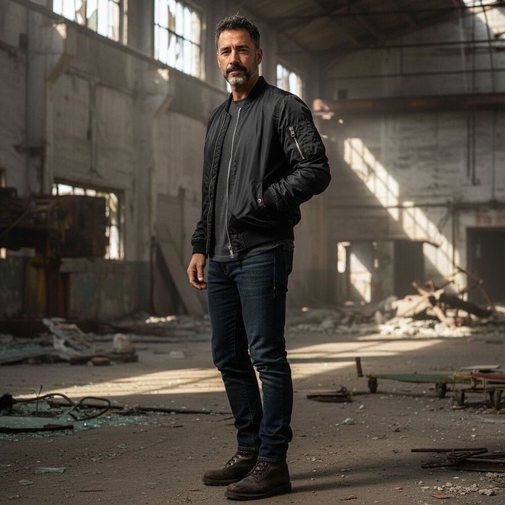 Men’s American Rag Black Bomber Jacket  Size Large